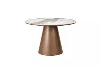 Kulatý jídelní stůl UNIQUE II 120 CM pandora/hnědý keramika