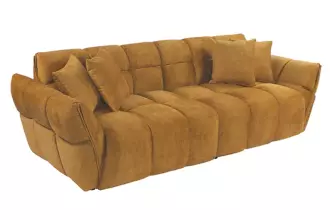 Pohovka CLOUD 3M 260 CM tmavě žlutá samet Pohovka CLOUD 3M 260 CM tmavě žlutá samet
