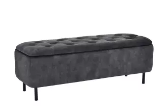 Pokojová lavice s ÚP EN VOQUE 120 CM tmavě šedá samet