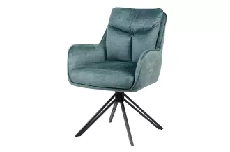 2SET jídelní židle PROMETHEUS otočná 180° petrolejová/černá samet 2SET jídelní židle PROMETHEUS otočná 180° petrolejová/černá samet