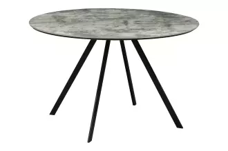 Kulatý jídelní stůl ATELIER 120 CM šedá/černá melaminová dýha Kulatý jídelní stůl ATELIER 120 CM šedá/černá melaminová dýha