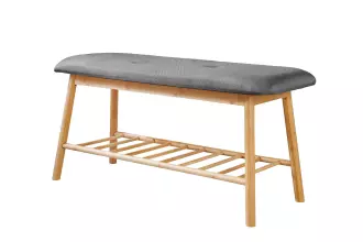 Botník ZEN-BO 90 CM bambus přírodní/tmavě šedá Botník ZEN-BO 90 CM bambus přírodní/tmavě šedá