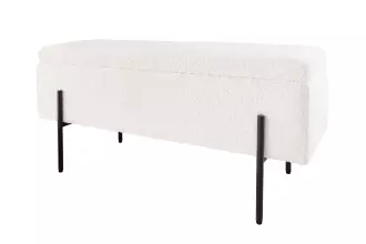 Lavice LOFT 100 CM s úložným prostorem bílá colin bouclé