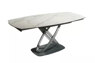 Jídelní stůl INCEPTION WHITE 130-190 CM keramika rozkládací