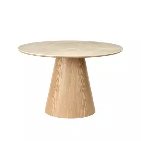 Kulatý jídelní stůl UNIQUE II 120 CM travertin/hnědý keramika Kulatý jídelní stůl UNIQUE II 120 CM travertin/hnědý keramika