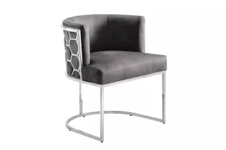 Jídelní židle ELEGANCE šedá/stříbrná samet Jídelní židle ELEGANCE šedá/stříbrná samet