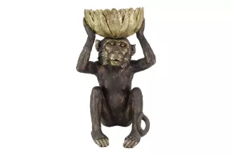 Dekorativní mísa MONKEY 50 CM černá/zlatá