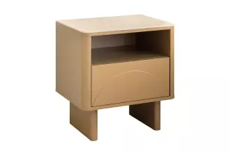 Noční stolek SAVOY 3D 50 CM béžový/travertin