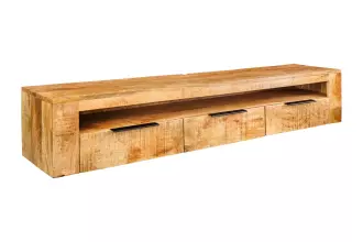 Závěsný televizní stolek IRON CRAFT 160 CM masiv mango Závěsný televizní stolek IRON CRAFT 160 CM masiv mango