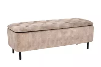 Pokojová lavice s ÚP EN VOQUE 120 CM béžová samet