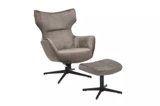 Křeslo VOGUE taupe samet otočné