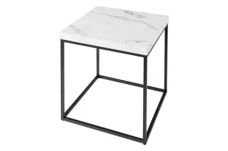 Odkládací stolek ARCHITECTURE 40 CM bílý mramorový vzhled