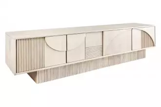 Televizní stolek ART DECO WHITE 200 CM masiv mango