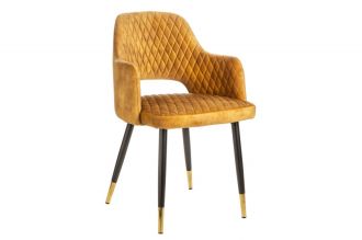 Jídelní židle PARIS žlutá samet, II. jakost (A)