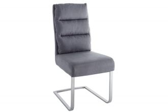 Konzolová židle COMFORT vintage šedá mikrovlákno, II. jakost (B)