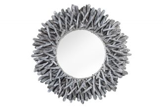 Designové zrcadlo RIVERSIDE GREY naplavené dříví - ROZBALENO