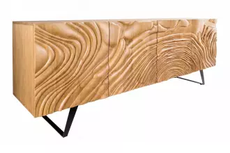 Komoda FLUID II 3D 175 CM krémová masiv mango