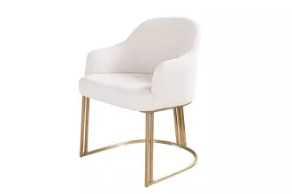 2SET židle EXTRAVAGANCIA béžová/zlatá manšestr