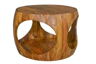 Konferenční stolek ORGANIC LOOP 60 CM hnědý masiv sheesham