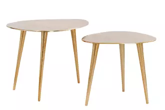 2SET konferenční stolek ELEMENTS 39/32 CM zlatý, II. jakost (B)
