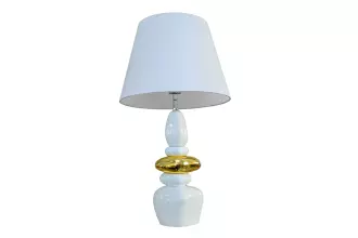 Stolní lampa s nastavitelným stínidlem STONES OF ZEN 70 CM bílá/zlatá