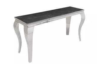 Konzolový stolek MODERN BAROCCO 140 CM chrom slinutý kámen