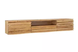 Nástěnný televizní stolek RELIEF 200 CM masiv akácie