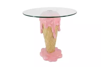 Konferenční stolek ICE CREAM 50 CM růžový/béžový