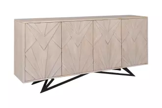 Komoda METROPOLITAN 3D 170 CM bílá masiv mango