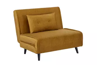 Rozkládací křeslo SMART MULTIFUNCTION 100 CM tmavě žluté samet