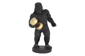 Dekorační soška KING APE 30 CM černá/zlatá