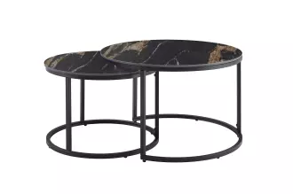 2SET konferenční stolek ELEGANCE AURORA ORO 75 CM keramika