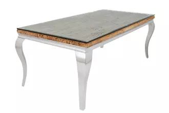 Jídelní stůl MODERN BAROCCO BARRACUDA 200 CM chrom