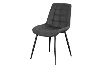 2SET jídelní židle ROADSTAR tmavě šedá/černá mikrovlákno