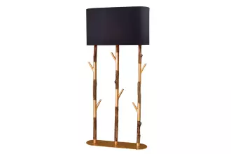 Stojací lampa WARDROBE 150 CM přírodní/zlatá masiv železné dřevo