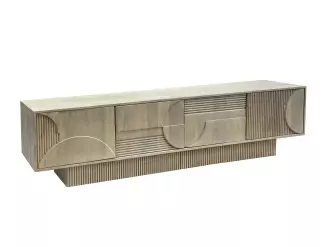Televizní stolek ART DECO II NATURAL WHITE 200 CM masiv mango