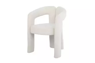 Designová jídelní židle ARCH krémově bílá colin bouclé