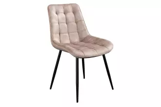 2SET jídelní židle ROADSTAR šampaňská/černá samet