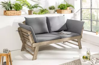Zahradní lavička MODULAR GREY 152 CM masiv akácie