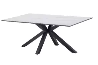 Konferenční stolek GALAXIE 100 CM keramika vzhled bílý mramor