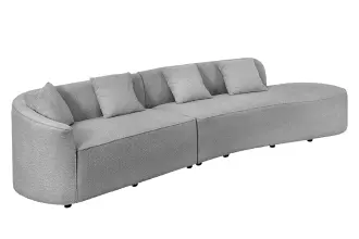 Pohovka ATELIER XXL 330 CM šedá colin bouclé