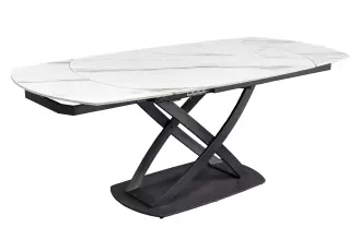 Jídelní stůl INCEPTION WHITE 130-190 CM keramika rozkládací