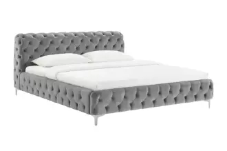 Postel MODERN BAROCCO 180x200 CM šedá samet