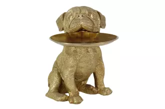 Dekorativní mísa/Pokladnička BULLDOG 32 CM zlatá