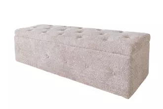 Lavice CHESTERFIELD 140 CM šampaňská s úložným prostorem