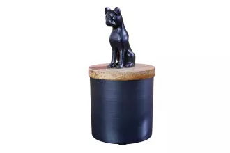 Dóza PANTHER 20 CM černá masiv mango
