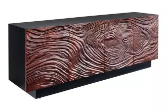 Komoda FLUID 3D 175 CM ořechově hnědá masiv akácie