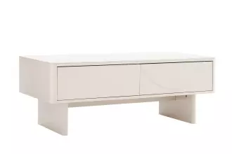 Konferenční stolek SAVOY 3D 120 CM bílý/mramor