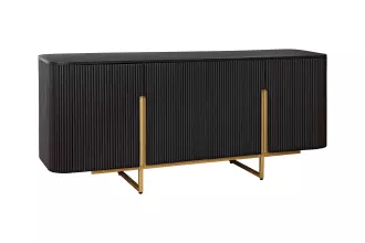 Komoda GATSBY 160 CM černá/zlatá masiv mango