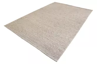 Koberec WOOL 350x240 CM stříbrně šedá vlna